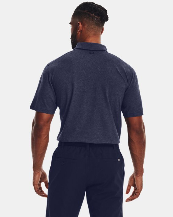 Men's UA Luxe Heather Polo in Blue image number 1